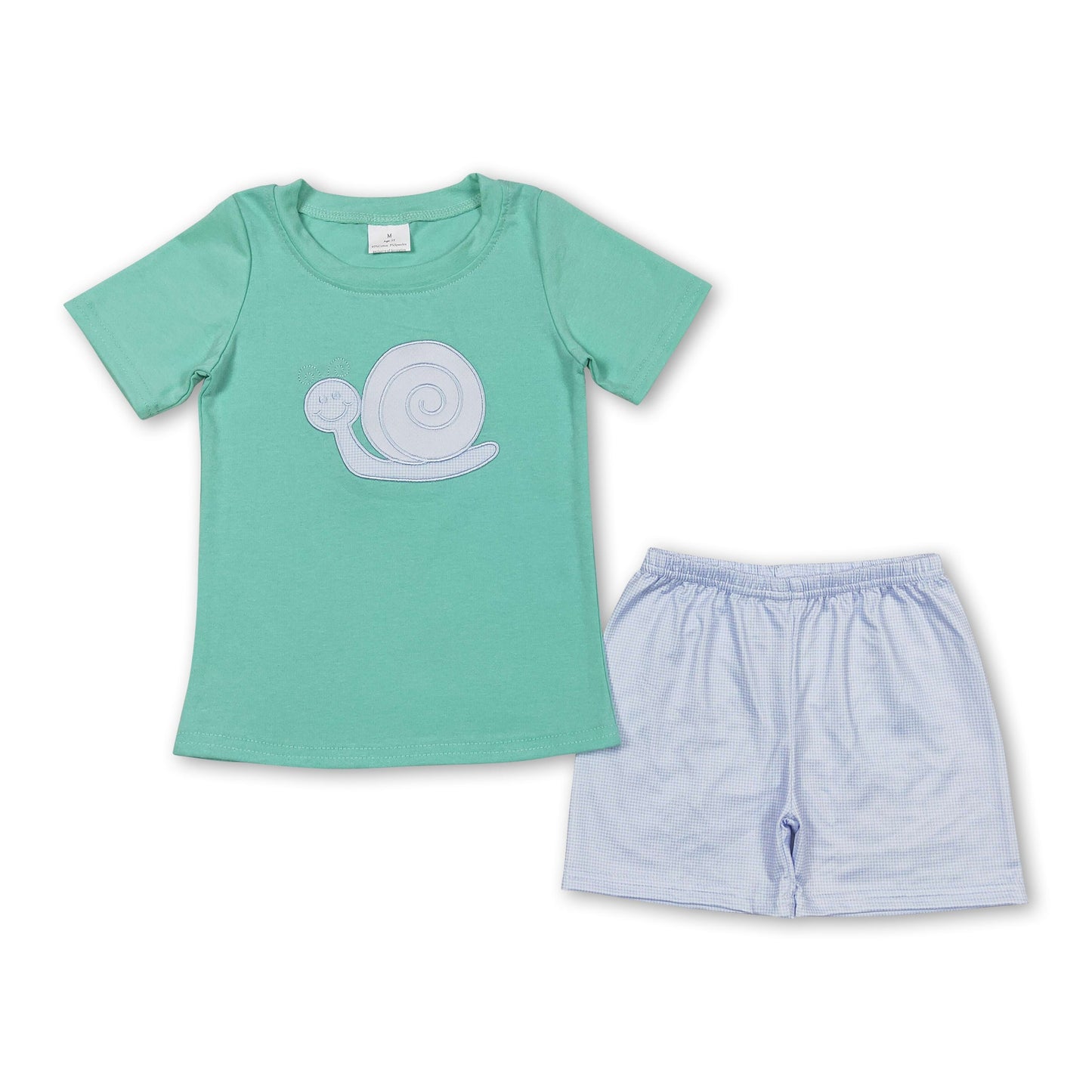 Short sleeves snails shirt shorts boys summer clothes