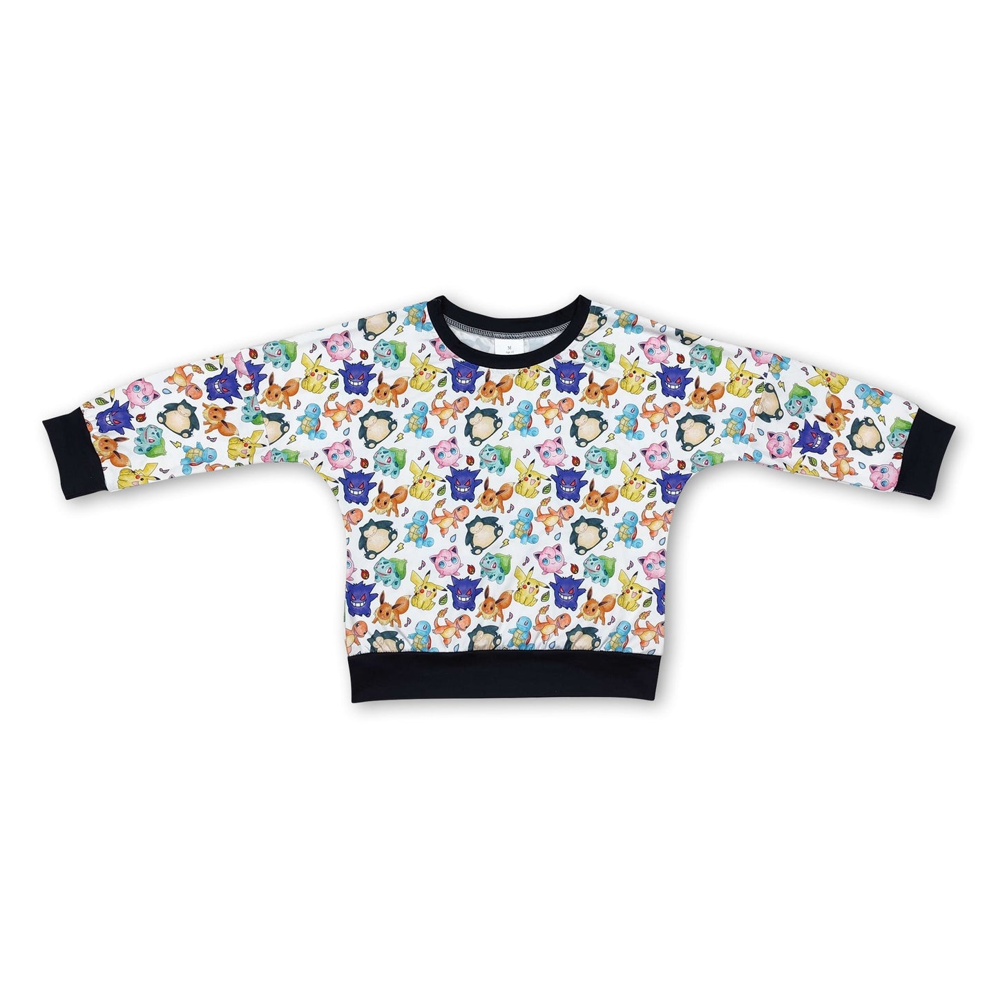 Black long sleeves turtle squirrel kids boys shirt
