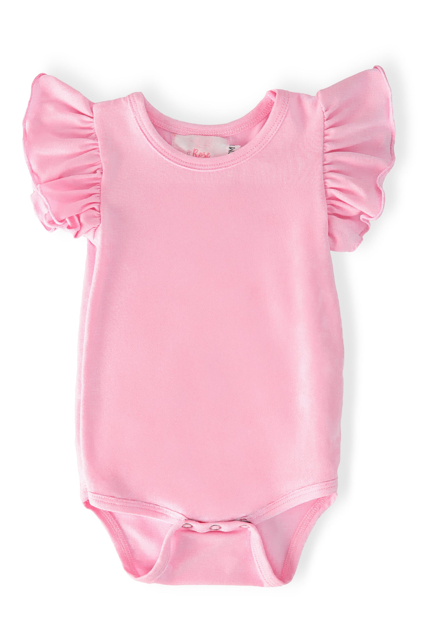 Bubblegum Pink S/S Flutter Bodysuit