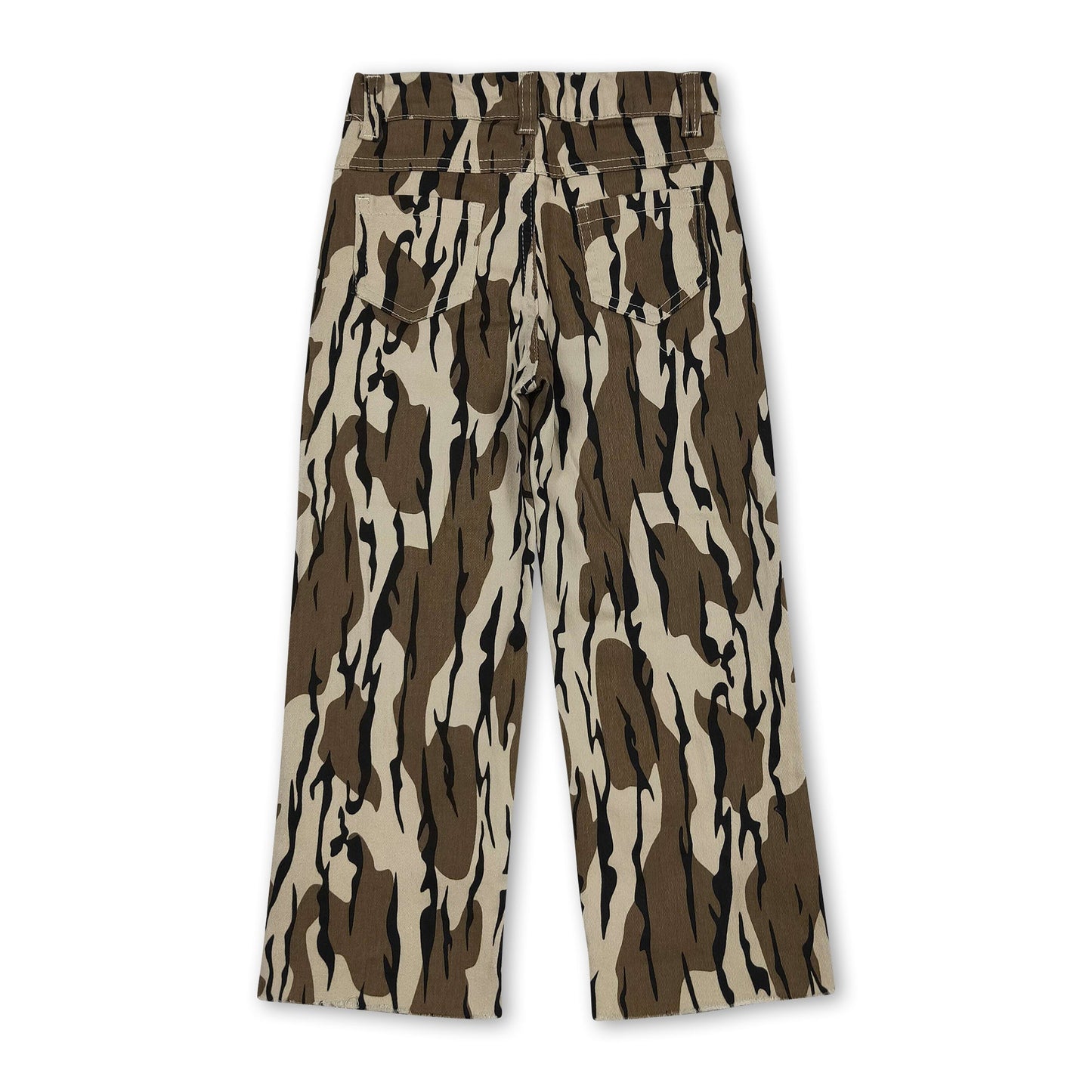 Olive camo denim pants hole kids boys jeans