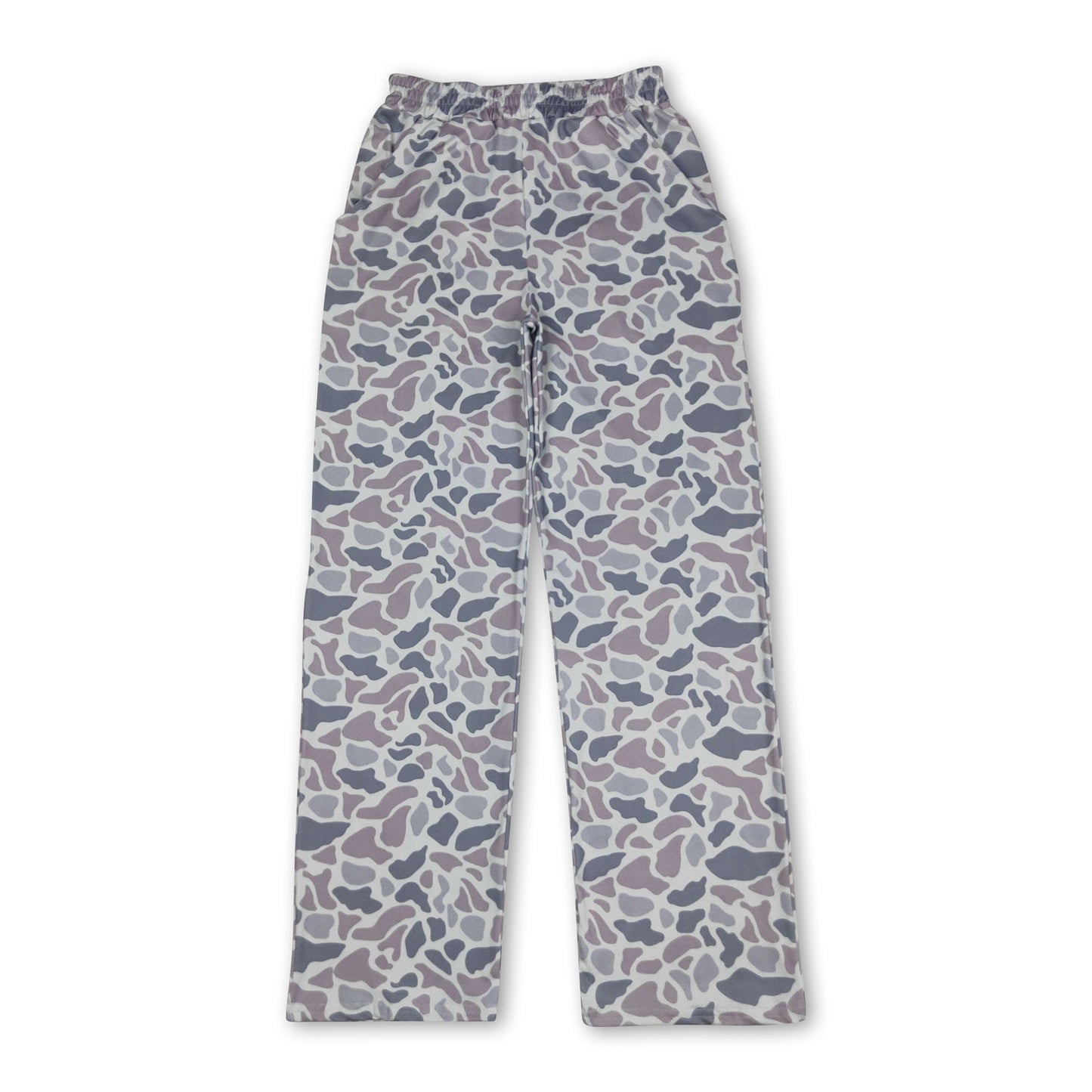 Grey camo pocket adult women pants