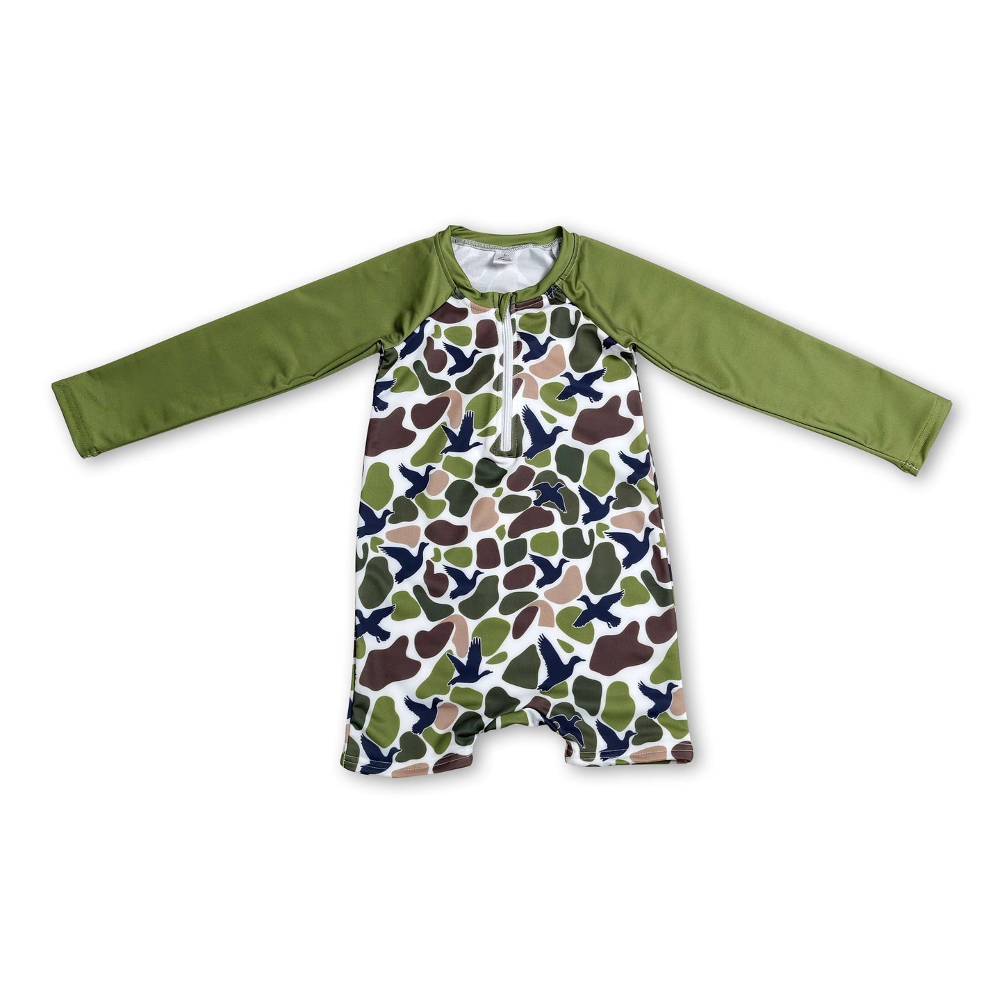 Long sleeves duck camo baby boy summer swimsuit