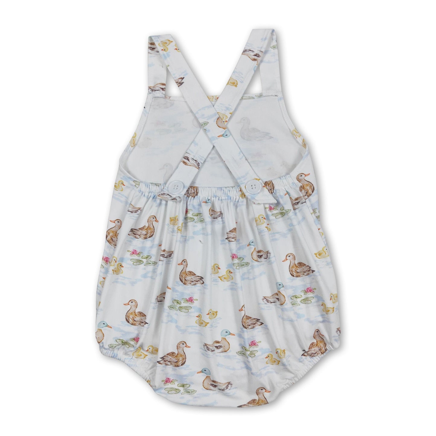 Straps duck print baby boy summer romper