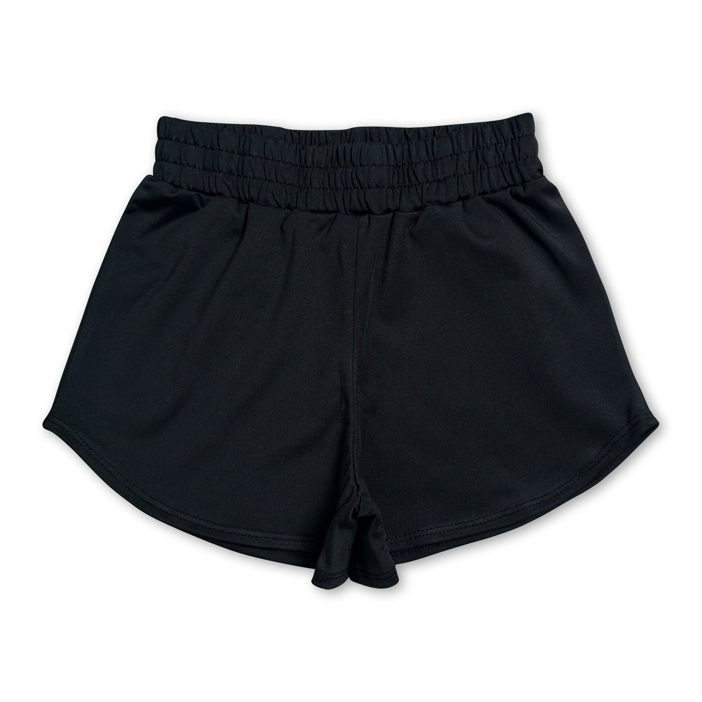 Black kids girls summer yoga active shorts