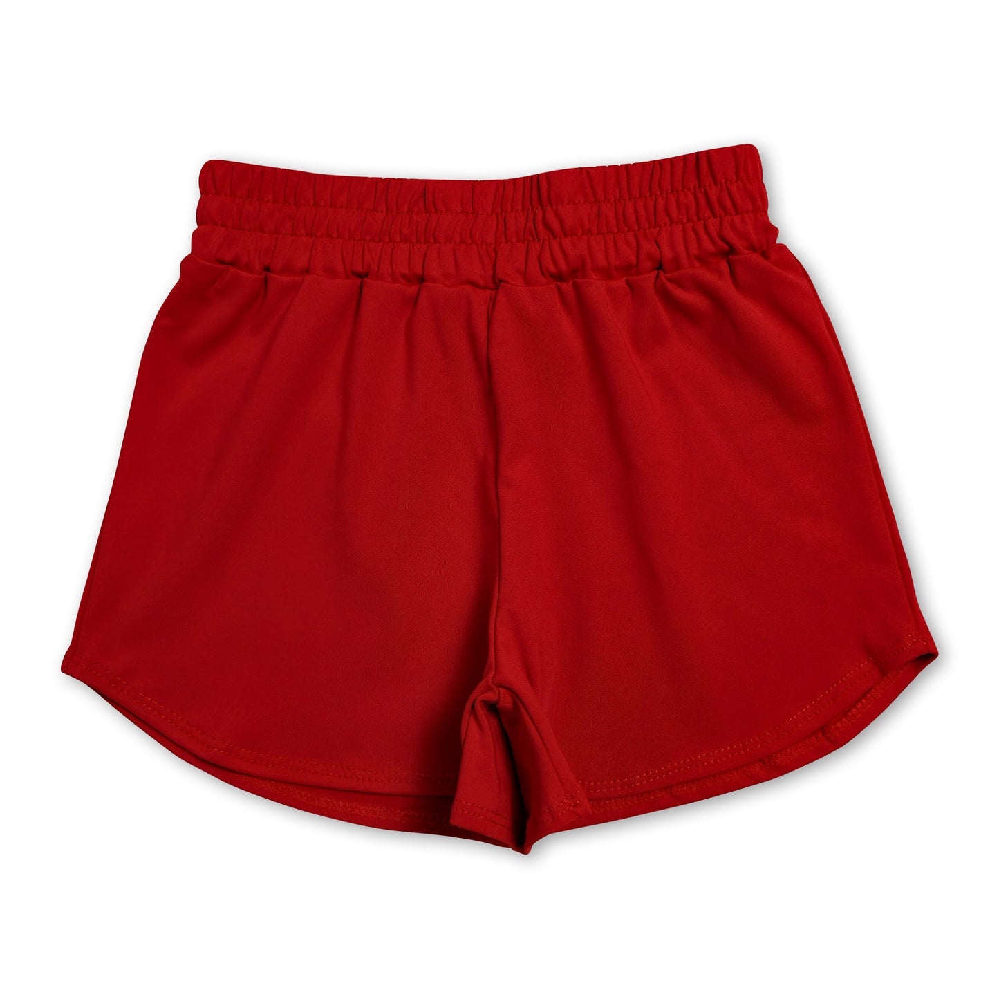 Red kids girls summer yoga active shorts