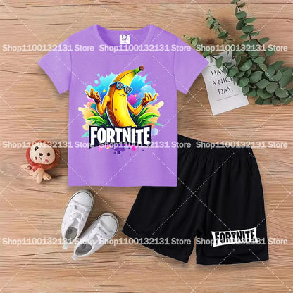Fortnite Kids T-Shirt & Shorts Summer Set – Boys & Girls (100–160cm)