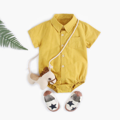 Newborn Baby Boy Cotton Short-Sleeve Shirt