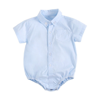 Newborn Baby Boy Cotton Short-Sleeve Shirt