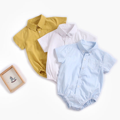 Newborn Baby Boy Cotton Short-Sleeve Shirt