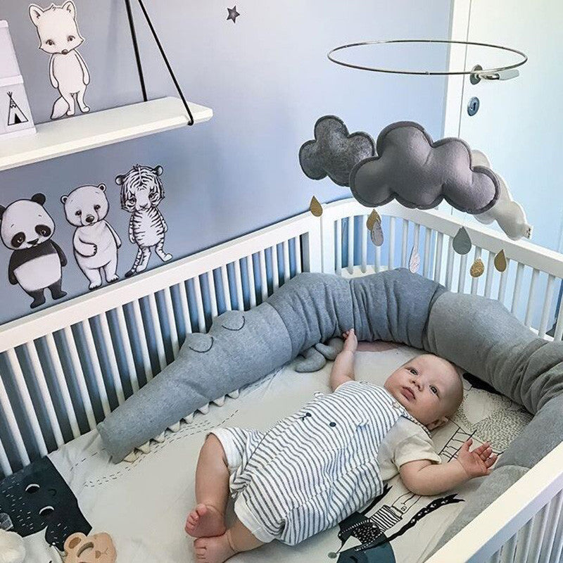 Cartoon Baby Crib Bumper & Pillow Set