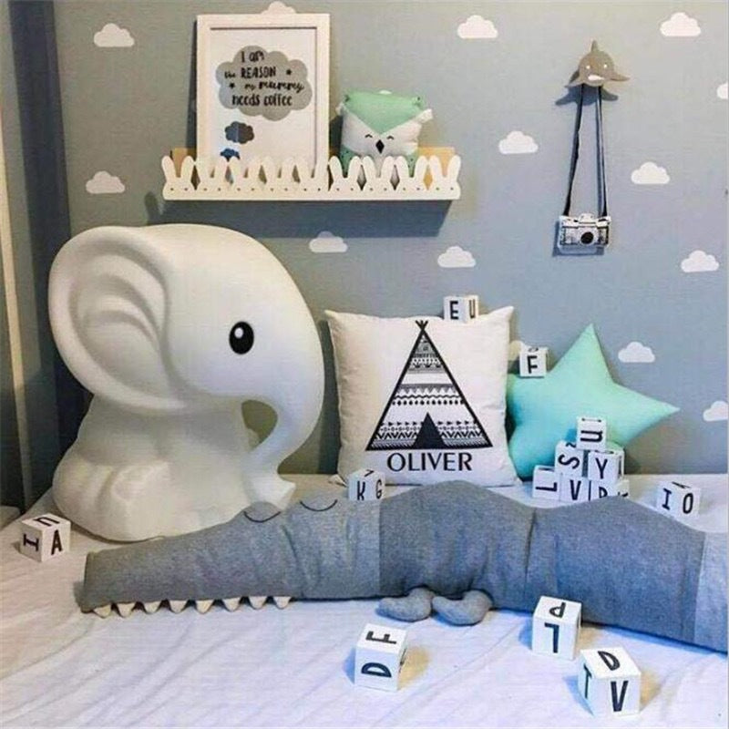 Cartoon Baby Crib Bumper & Pillow Set