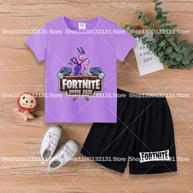 Fortnite Kids T-Shirt & Shorts Summer Set – Boys & Girls (100–160cm)
