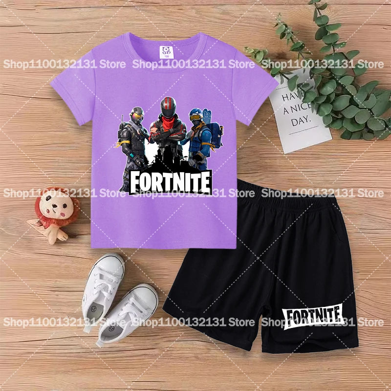Fortnite Kids T-Shirt & Shorts Summer Set – Boys & Girls (100–160cm)