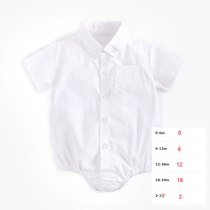 Newborn Baby Boy Cotton Short-Sleeve Shirt