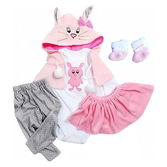 Reborn Doll Clothes Outfit Set – Fits 50–55cm Newborn Dolls (0–3 Month Size)