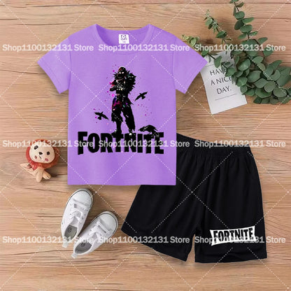 Fortnite Kids T-Shirt & Shorts Summer Set – Boys & Girls (100–160cm)