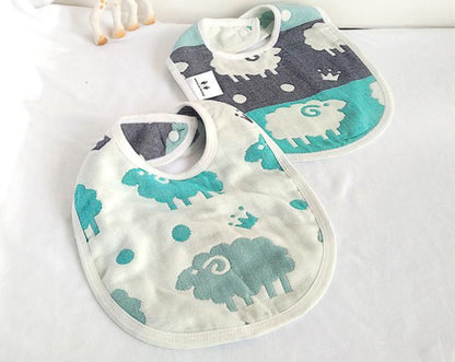 6-Layer 100% Cotton Gauze Baby Bibs