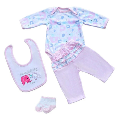 Reborn Doll Clothes Outfit Set – Fits 50–55cm Newborn Dolls (0–3 Month Size)