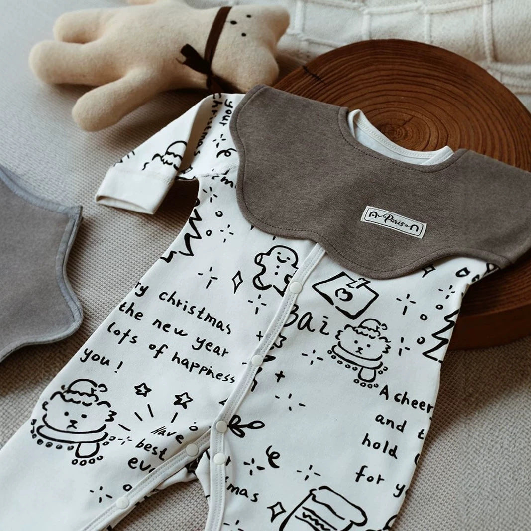 Spring And Autumn Pure Cotton Baby Onesie