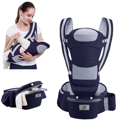 Ergonomic 3-in-1 Baby Carrier with Hip Seat