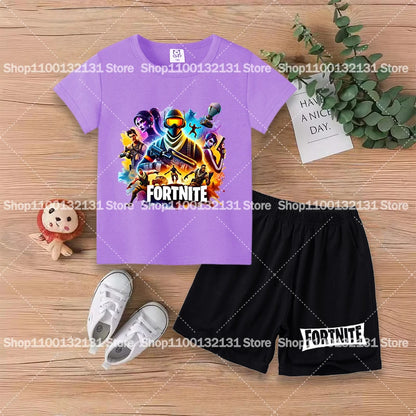 Fortnite Kids T-Shirt & Shorts Summer Set – Boys & Girls (100–160cm)