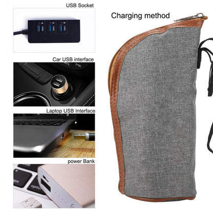 Portable USB Baby Bottle Warmer & Insulated Heating Bag