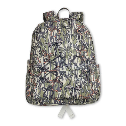 Camo bow hunting kids girls backpack