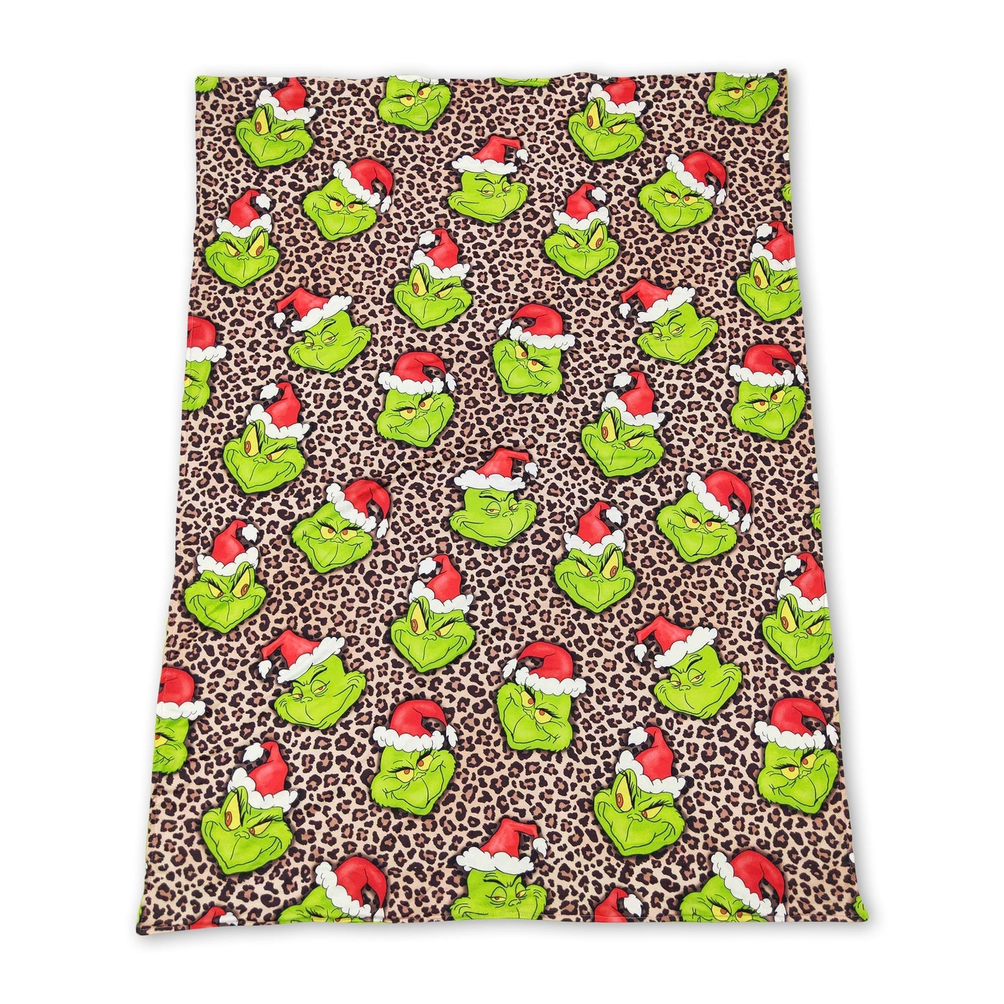 Leopard green face baby kids Christmas blankets