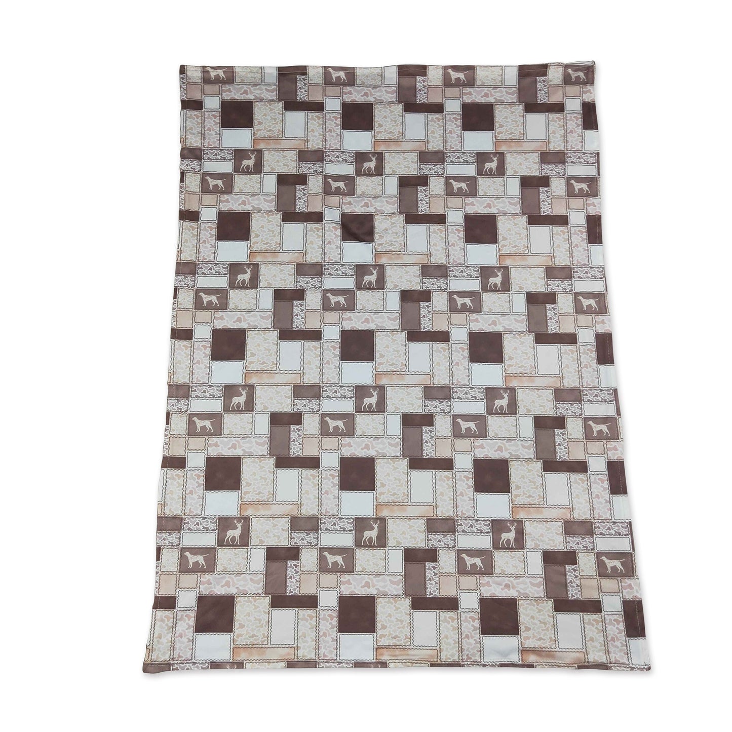 Brown camo duck dog deer hunting baby boy blankets