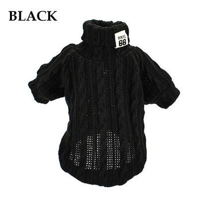 Winter Warm Knitted Turtleneck Sweater for Small Dogs or Cats