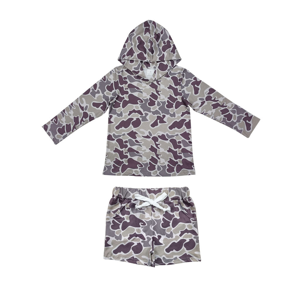 Camo Hoodie & Shorts Kids Boys Clothing Set (3M–16T)
