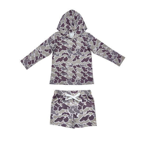 Camo Hoodie & Shorts Kids Boys Clothing Set (3M–16T)