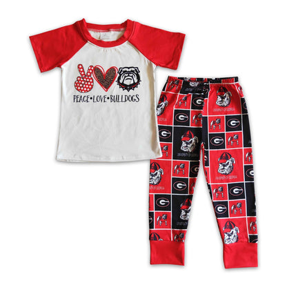 Dogs short sleeves raglan boy team clothes