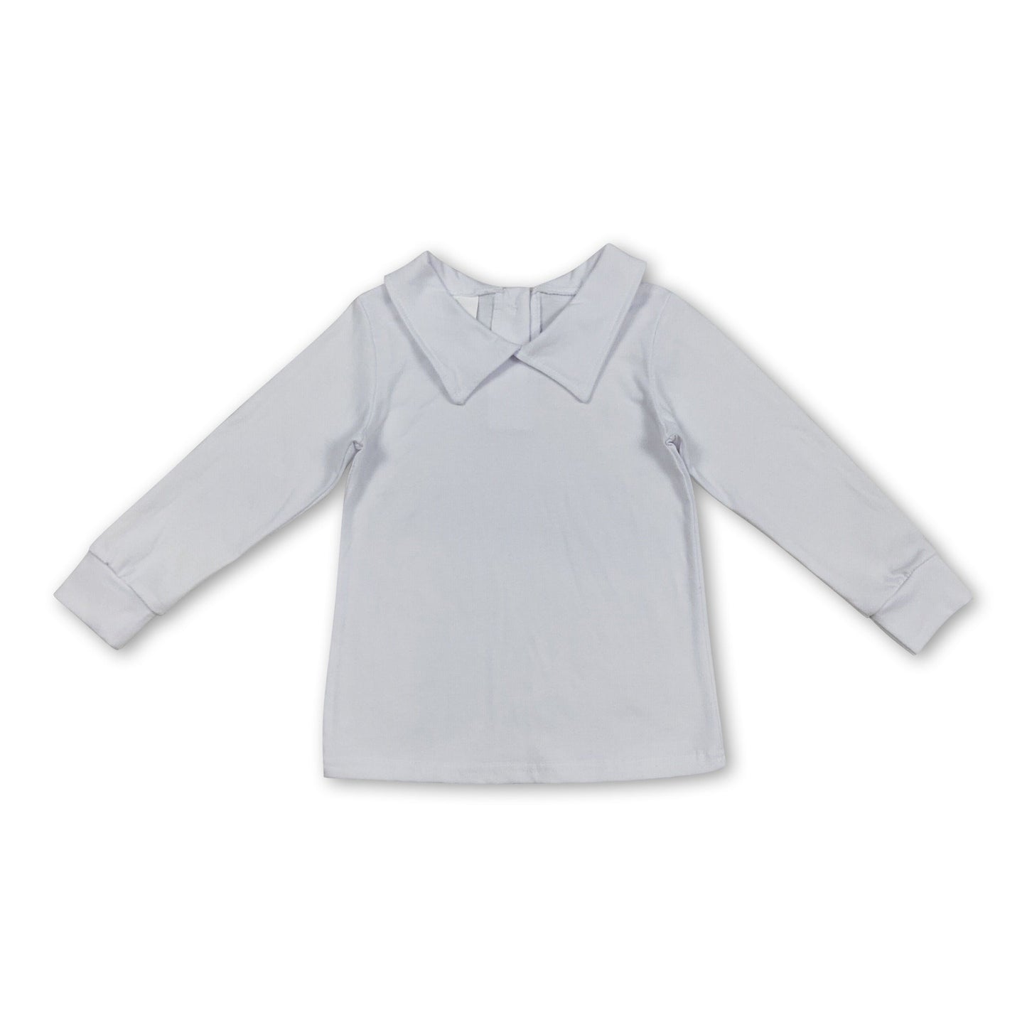 White cotton long sleeves baby kids shirt