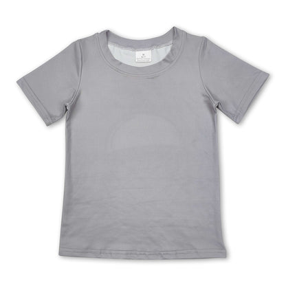 Short sleeves grey camo slip float fishing boys shirt
