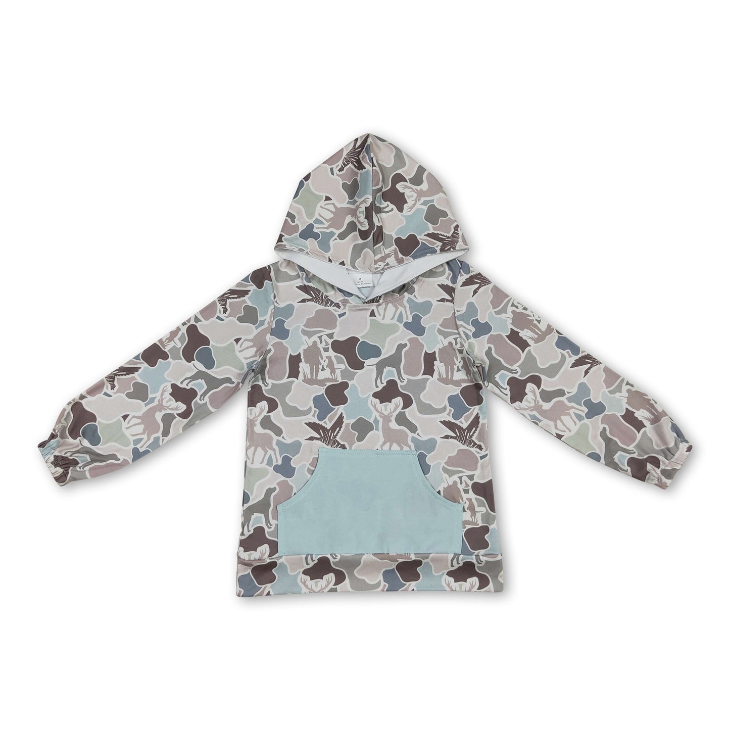 Long sleeves camo deer duck kids boys hoodie