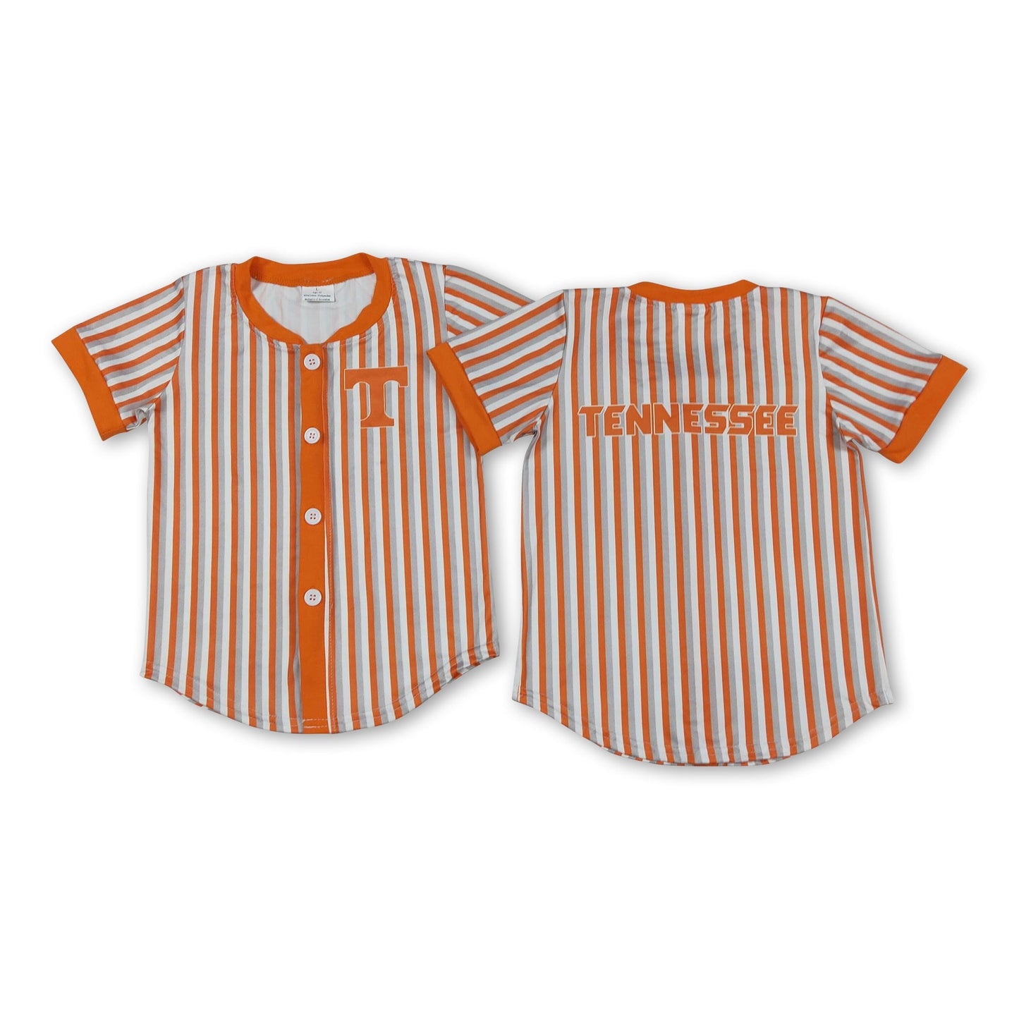 Short sleeves stripe T kids boys button down team shirt