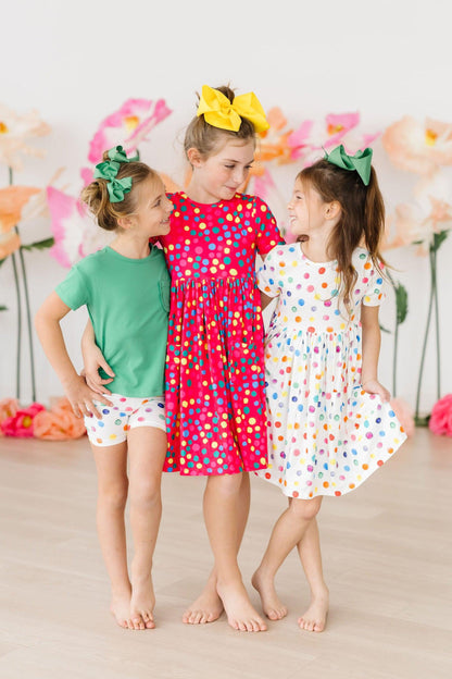 Colorful Dots Twirl Shorts