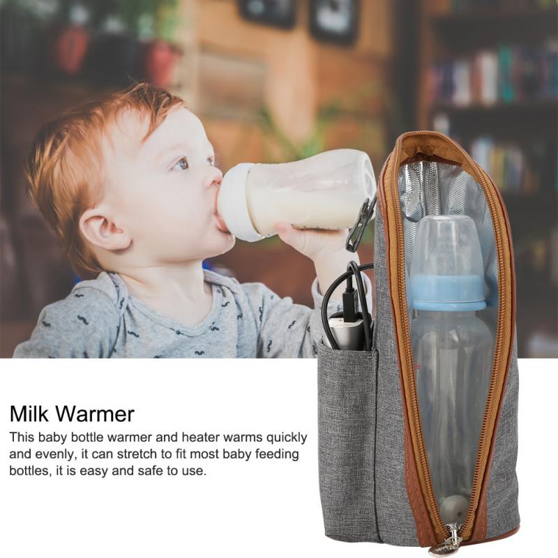 Portable USB Baby Bottle Warmer & Insulated Heating Bag