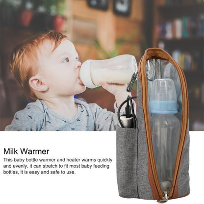 Portable USB Baby Bottle Warmer & Insulated Heating Bag