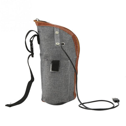 Portable USB Baby Bottle Warmer & Insulated Heating Bag