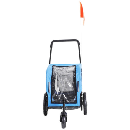 2-in-1, 3 Wheel Pet Jogging Stroller Bike Trailer