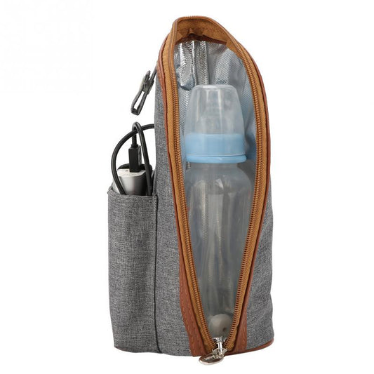 Portable USB Baby Bottle Warmer & Insulated Heating Bag