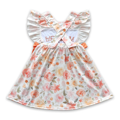 Mama's girl floral mother's day baby girls dress