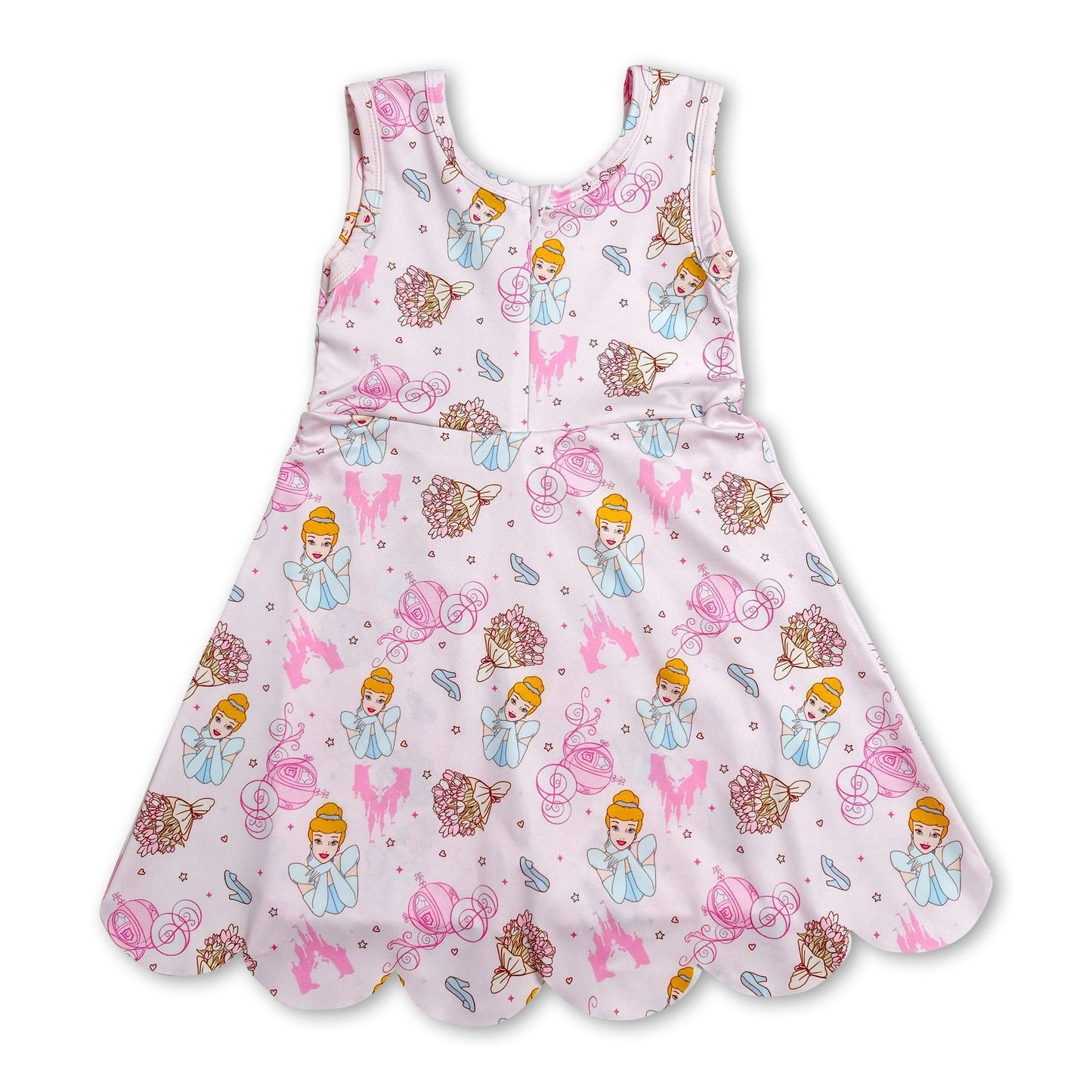 Sleeveless princess castle girls summer athletic dress
