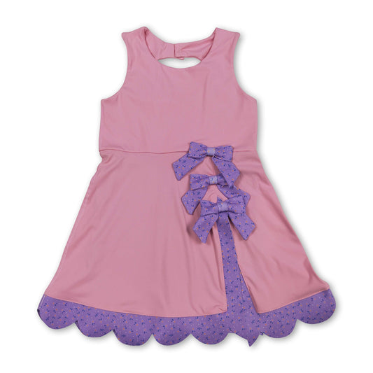 Girls Floral Bow Athletic Dress