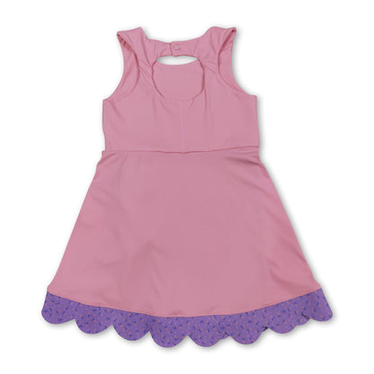 Girls Floral Bow Athletic Dress
