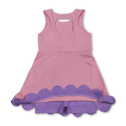 Girls Floral Bow Athletic Dress