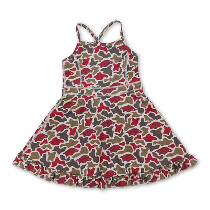 Straps camo hogs kids girls team athletic dress
