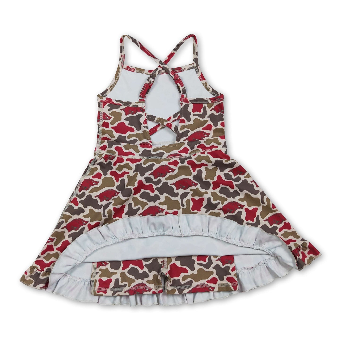 Straps camo hogs kids girls team athletic dress
